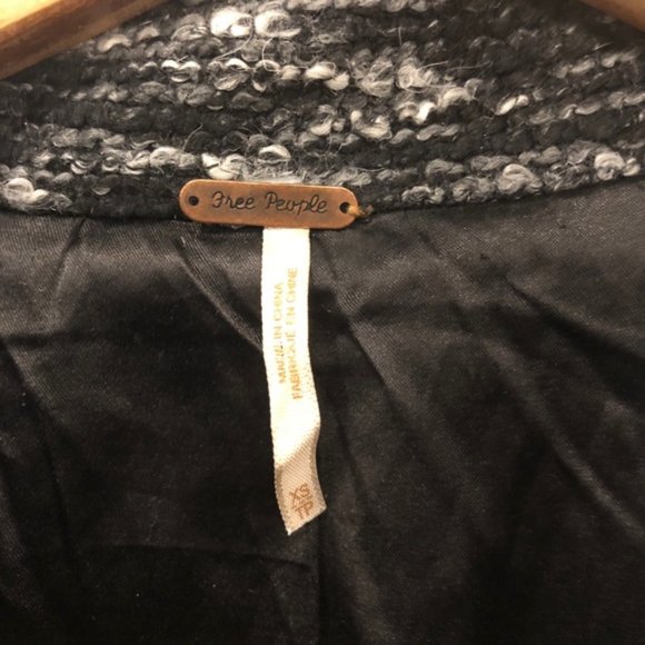 Free People Wool Peacoat Grey/Black XS - Picture 6 of 7